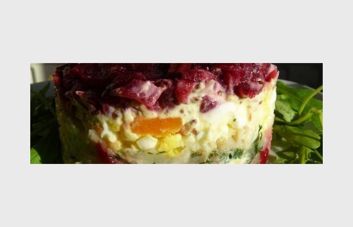 Rgime Dukan (recette minceur) : Salade russe au hareng, seledka pod shuboy #dukan https://www.proteinaute.com/recette-salade-russe-au-hareng-seledka-pod-shuboy-6802.html