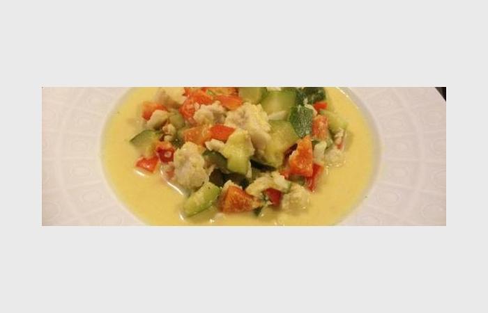 Rgime Dukan (recette minceur) : Cabillaud au lait de coco/curry et petits lgumes #dukan https://www.proteinaute.com/recette-cabillaud-au-lait-de-coco-curry-et-petits-legumes-7285.html