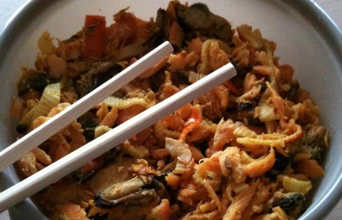 Rgime Dukan (recette minceur) : Saumon des mers aux moules et surimi #dukan https://www.proteinaute.com/recette-saumon-des-mers-aux-moules-et-surimi-733.html