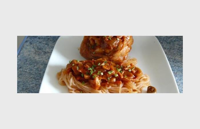 Rgime Dukan (recette minceur) : Osso bucco de dinde champignons jambon fum et vermicelles de konjac #dukan https://www.proteinaute.com/recette-osso-bucco-de-dinde-champignons-jambon-fume-et-vermicelles-de-konjac-7469.html