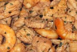 Recette Dukan : Saut de crevettes et poulet