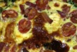 Recette Dukan : Quiche pinards/  lardons de bacons/ St Pierrelin/tomates Cerises 