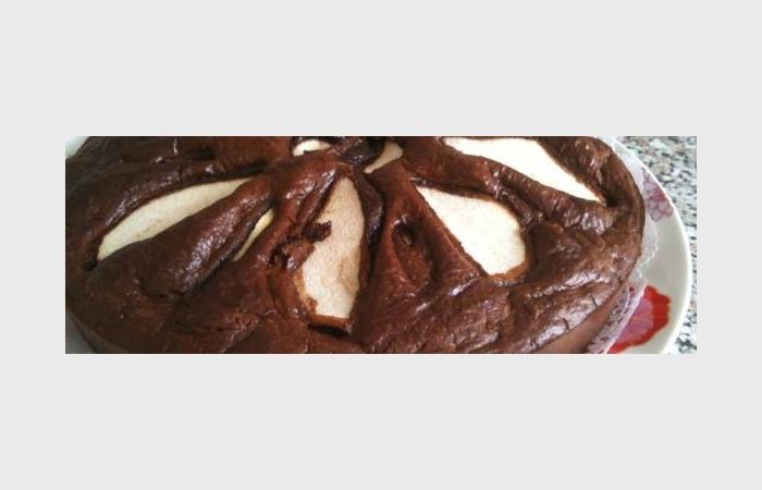 Rgime Dukan (recette minceur) : Gteau poires-chocolat #dukan https://www.proteinaute.com/recette-gateau-poires-chocolat-7837.html