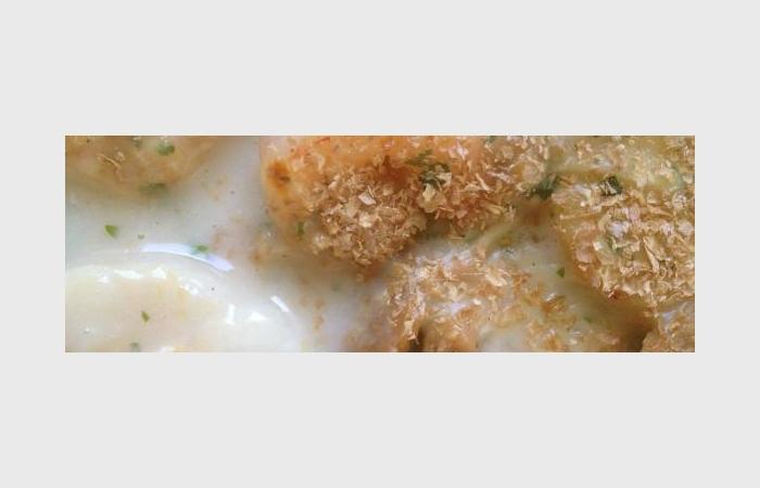 Rgime Dukan (recette minceur) : Coquilles St Jacques et crevettes gratines #dukan https://www.proteinaute.com/recette-coquilles-st-jacques-et-crevettes-gratinees-7925.html