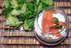 Recette Dukan : Verrine fraiche saumon surimi