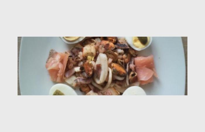 Rgime Dukan (recette minceur) : Salade de fruits de mer  #dukan https://www.proteinaute.com/recette-salade-de-fruits-de-mer-7954.html