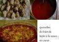 Recette Dukan : Quenelles de foies de lapin  la sauce au curry