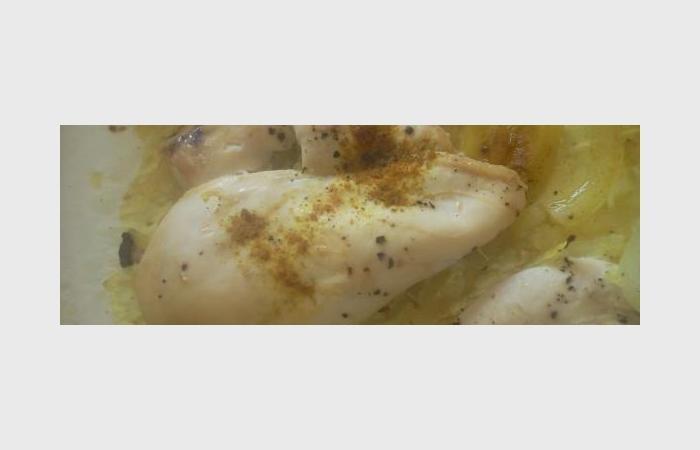 Rgime Dukan (recette minceur) : Papillote de blanc de poulet  l'indienne #dukan https://www.proteinaute.com/recette-papillote-de-blanc-de-poulet-a-l-indienne-8094.html