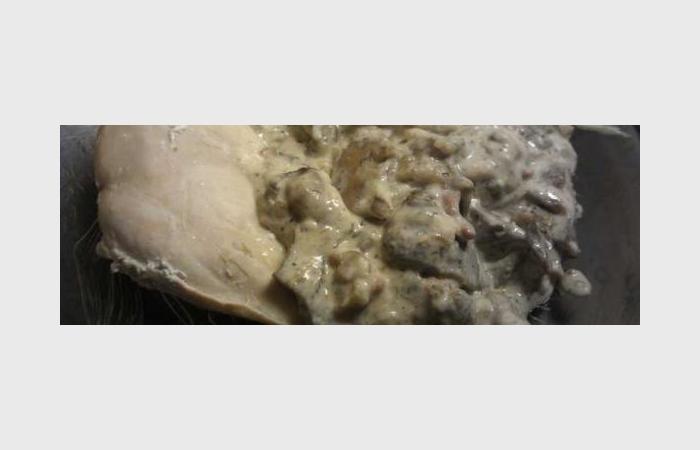 Rgime Dukan (recette minceur) : Filet de poulet sauce forestire sans tolr #dukan https://www.proteinaute.com/recette-filet-de-poulet-sauce-forestiere-sans-tolere-8110.html