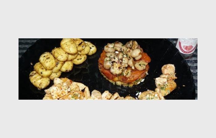 Rgime Dukan (recette minceur) : Gnocchis, pole de lgumes frais dglacs au vinaigre et son suprme de poulet  l'ail des ours  #dukan https://www.proteinaute.com/recette-gnocchis-poelee-de-legumes-frais-deglaces-au-vinaigre-et-son-supreme-de-poulet-a-l-ail-des-ours-8229.html