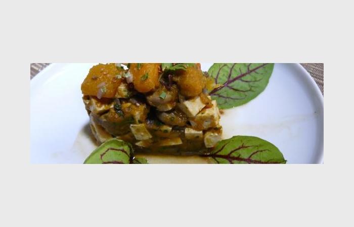 Rgime Dukan (recette minceur) : Pole de tofu au potiron et champignons #dukan https://www.proteinaute.com/recette-poelee-de-tofu-au-potiron-et-champignons-8300.html