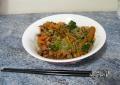 Rgime Dukan, la recette Wok de lgumes aux vermicelles de konjac et tofu fum