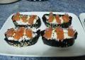 Recette Dukan : Toast  l'encre de seiche et saumon fum