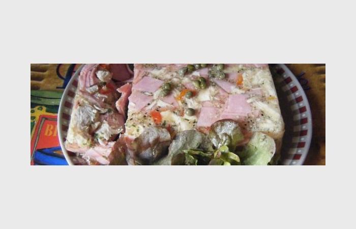 Rgime Dukan (recette minceur) : Terrine de poulet en gele #dukan https://www.proteinaute.com/recette-terrine-de-poulet-en-gelee-8512.html