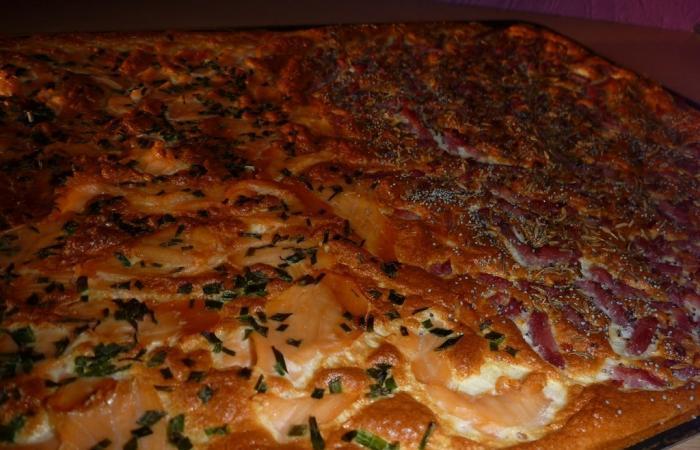 Rgime Dukan (recette minceur) : Pizza Moelleuse multi garniture #dukan https://www.proteinaute.com/recette-pizza-moelleuse-multi-garniture-8794.html