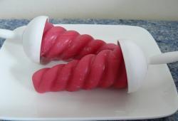 Photo Dukan Glace rhubarbe fraise au lait de soja (sans oeufs ni lactose)