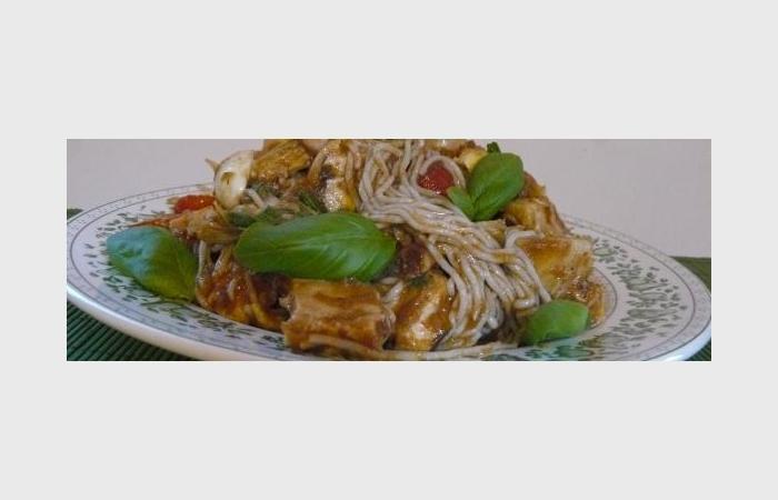 Rgime Dukan (recette minceur) : Salade italienne au poulet aux spaghettis de shirataki au tofu (konjac) #dukan https://www.proteinaute.com/recette-salade-italienne-au-poulet-aux-spaghettis-de-shirataki-au-tofu-konjac-9094.html
