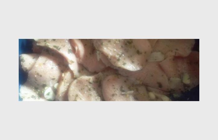 Rgime Dukan (recette minceur) : Eminc de veau marin  et grills  la plancha #dukan https://www.proteinaute.com/recette-emince-de-veau-marine-et-grilles-a-la-plancha-9159.html