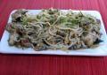 Recette Dukan : Papillotes de cuisses de poulet  la coriandre et spaghettis de shirataki au tofu (au micro ondes)