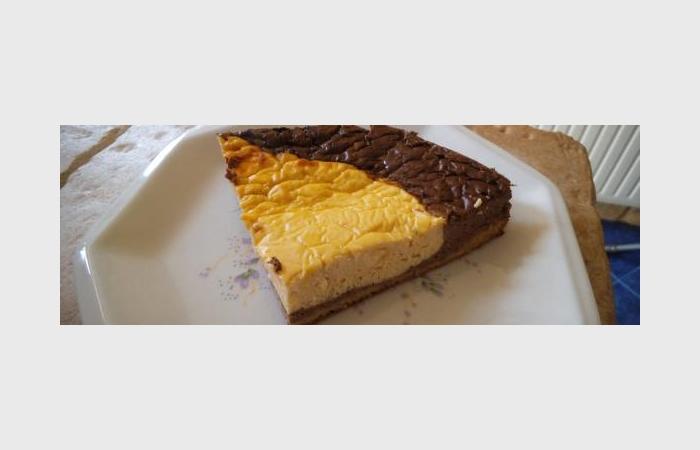 Rgime Dukan (recette minceur) : Cheese cake chocolat vanille  #dukan https://www.proteinaute.com/recette-cheese-cake-chocolat-vanille-9189.html
