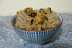 Recette Dukan : Moules aux ptales de konjac sauce louisiane