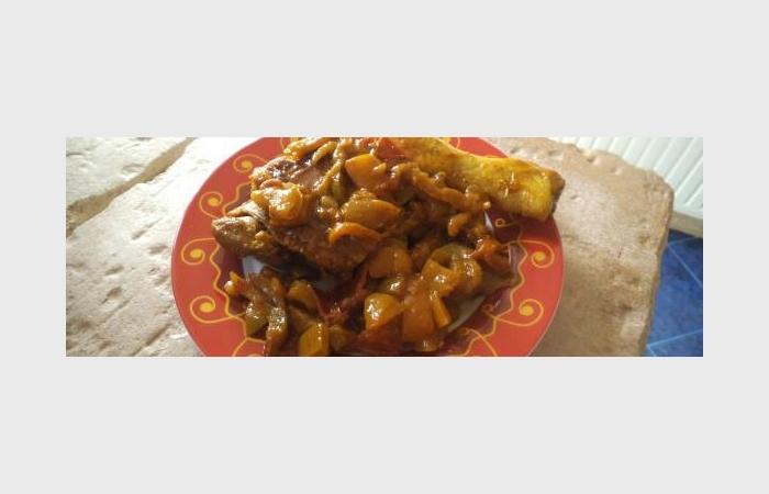 Rgime Dukan (recette minceur) : Blanc de poulet faon tandorie et poivron  #dukan https://www.proteinaute.com/recette-blanc-de-poulet-facon-tandorie-et-poivron-9543.html