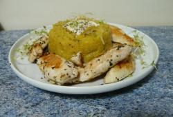 Rgime Dukan, la recette Risotto de courge melonnette aux shiratakis et aiguillettes de poulet