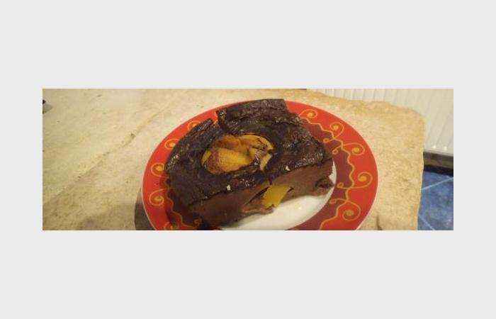 Rgime Dukan (recette minceur) : Clafoutis pche et chocolat  #dukan https://www.proteinaute.com/recette-clafoutis-peche-et-chocolat-9645.html