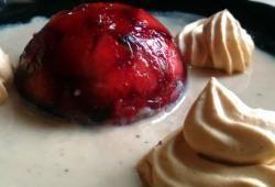 Recette Dukan : Dme de fraises en gele d'hibiscus sur crme de tonka