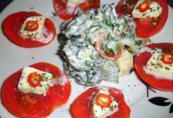 Rgime Dukan, la recette Tomate-mozza sans mozza et Tzatziki 