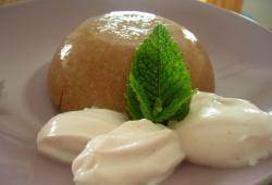 Photo Dukan Dome de porridge au chocolat et sa crme vanille/fraise