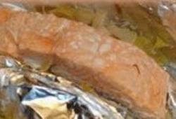 Recette Dukan : Saumon et fondue de poireaux en papillote