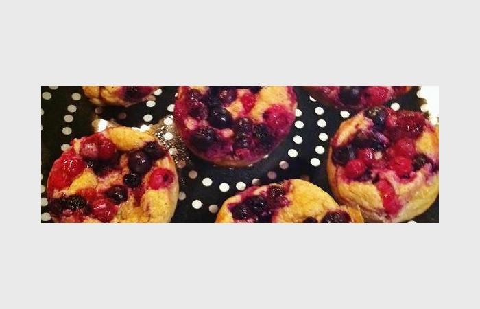 Rgime Dukan (recette minceur) : Muffins lgers aux fruits rouges #dukan https://www.proteinaute.com/recette-muffins-legers-aux-fruits-rouges-6589.html