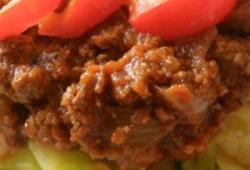 Recette Dukan : Tagliatelle de courgette et sa sauce bolognaise