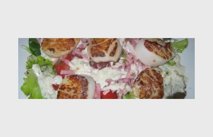 Rgime Dukan (recette minceur) : Salade de St Jacques #dukan https://www.proteinaute.com/recette-salade-de-st-jacques-10015.html