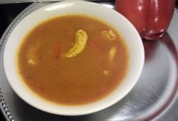 Recette Dukan : Soupe de poulet au potiron et poivron