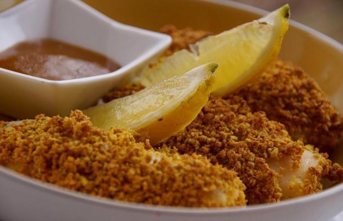 R�gime Dukan (recette minceur) : Poisson � la milanaise (pan�) #dukan https://www.proteinaute.com/recette-poisson-a-la-milanaise-pane-10123.html