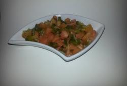 Recette Dukan : Salade méditéranée tomates et poivrons grillés