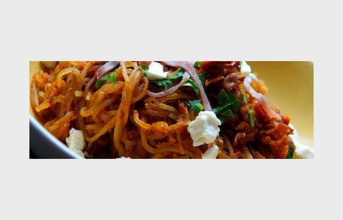 R�gime Dukan (recette minceur) : Pasta arrabiata (au konjac) #dukan https://www.proteinaute.com/recette-pasta-arrabiata-au-konjac-10484.html