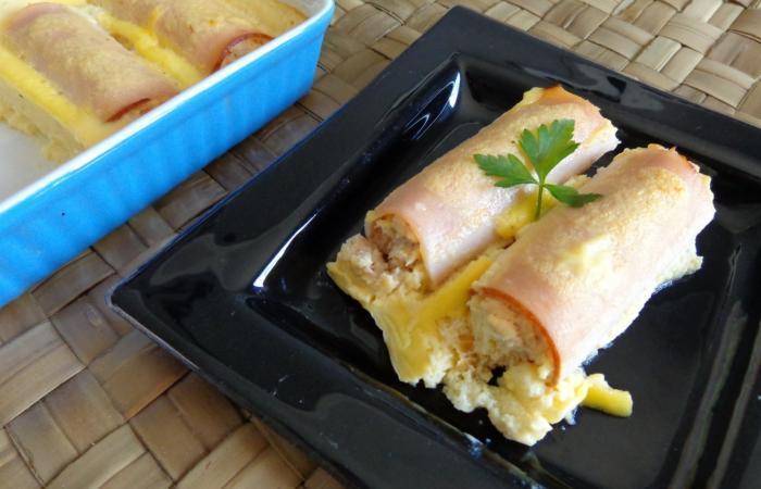 R�gime Dukan (recette minceur) : Cannellonis blancs, tout poulet #dukan https://www.proteinaute.com/recette-cannellonis-blancs-tout-poulet-10527.html