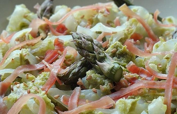 R�gime Dukan (recette minceur) : P�tes aux asperges #dukan https://www.proteinaute.com/recette-pates-aux-asperges-10541.html