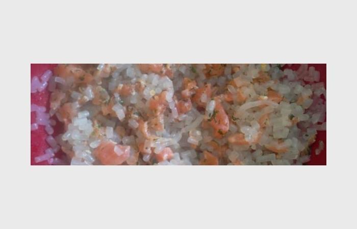 Rgime Dukan (recette minceur) : Salade de perles de konjac au saumon #dukan https://www.proteinaute.com/recette-salade-de-perles-de-konjac-au-saumon-10581.html