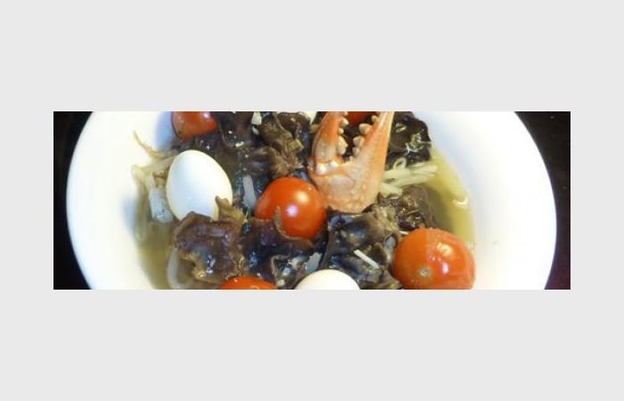 Rgime Dukan (recette minceur) : Soupe chinoise de crabe aux oeufs #dukan https://www.proteinaute.com/recette-soupe-chinoise-de-crabe-aux-oeufs-10584.html