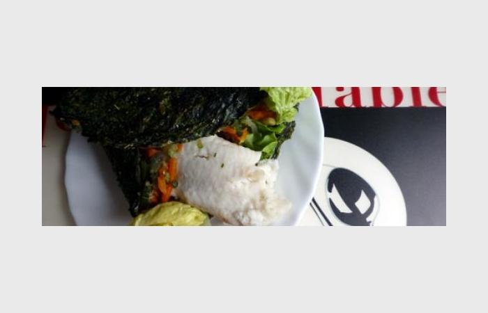 R�gime Dukan (recette minceur) : Wrap oc�an aux petits l�gumes #dukan https://www.proteinaute.com/recette-wrap-ocean-aux-petits-legumes-10589.html