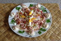 Photo Dukan Salade au poulet /jambon sauce ciboulette