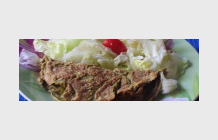 Rgime Dukan (recette minceur) : Omelette Matcha #dukan https://www.proteinaute.com/recette-omelette-matcha-10758.html