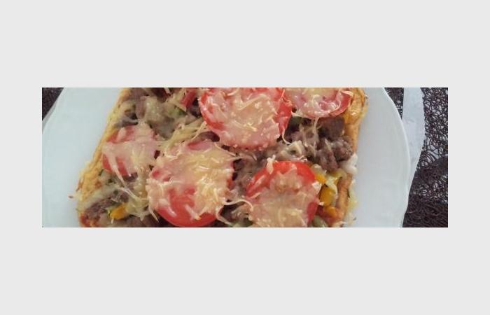 Rgime Dukan (recette minceur) : Pizza bolognaise  ma faon #dukan https://www.proteinaute.com/recette-pizza-bolognaise-a-ma-facon-10775.html