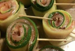 Recette Dukan : Amuse-bouche courgette-saumon