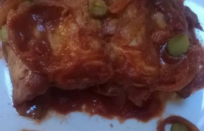 R�gime Dukan (recette minceur) : Lapin aux tomates et cornichons #dukan https://www.proteinaute.com/recette-lapin-aux-tomates-et-cornichons-1090.html