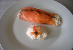 Photo Dukan Roulé de saumon à la crème de surimi